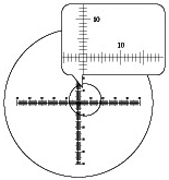 クロスXY目盛(水平目盛+垂直目盛):R1330(0.5inch/100)XY図面