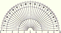 180°角度スケール：図面
