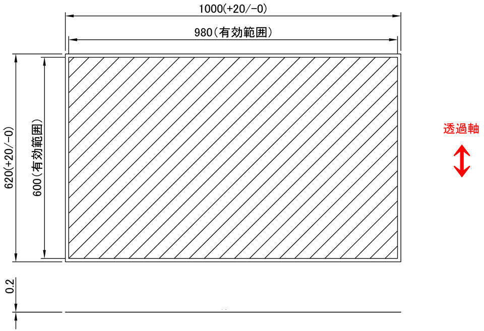 染料系偏光フィルム(可視域用)：図面